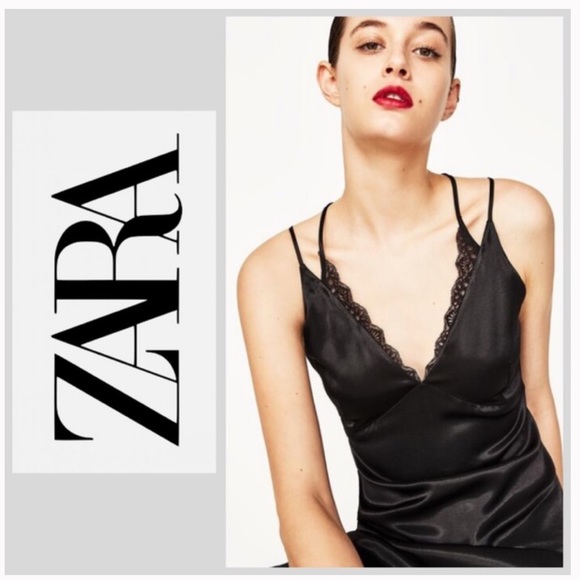 NWT Zara Satin Asymmetrical Dress - Picture 2 of 15